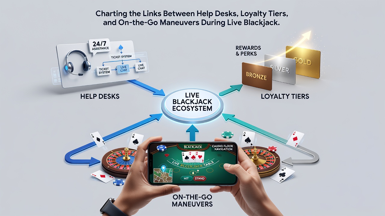 Darstellung mobiler Blackjack-Sitzungen mit integriertem Support und Treuevorteilen